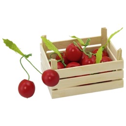 Caja de Madera con Cerezas