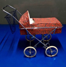 Carrito con capazo bebé ARRUE  - Rojo Amebas - Vintage