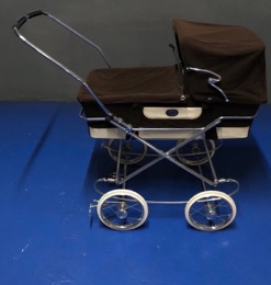 Carrito con capazo bebé JANÉ  - Marrón|Blanco- Vintage