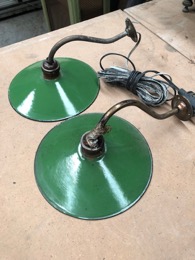 Apliques de hierro para pared pantalla esmaltada verde | ⦵ 20 cm