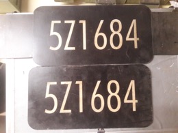 Juego de dos placas matrícula extranjera negra 5Z1684