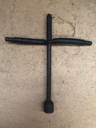 Llave de cruceta ruedas con asideras alabeadas