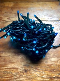 Guirnalda 100 luces fijas color azul | 8 mts