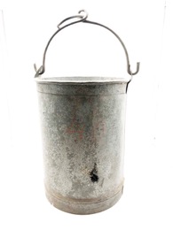 Cubo pocero zinc con asa de acero