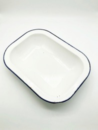 Bandeja mediana esmaltada en porcelana para instrumental quirúrgico
