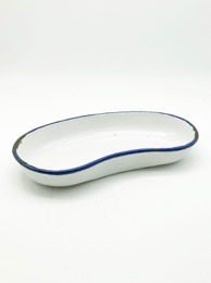 Bandeja pequeña esmaltada en porcelana para instrumental quirúrgico
