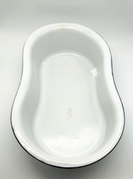 Palangana de lavado recién nacido esmaltada en porcelana