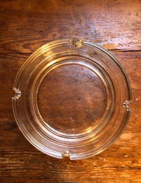 Gran cenicero cristal sobremesa redondo apilable | 4 hendiduras