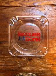 Cenicero cristal cuadrangular | Publicidad JACQUES BOREL | 4 Hendiduras