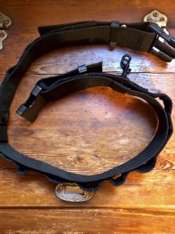 Cinturón táctico de nylon negro con velcro
