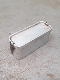 Marmita | Fiambrera aluminio rectangular | 21 cm | 2 presillas