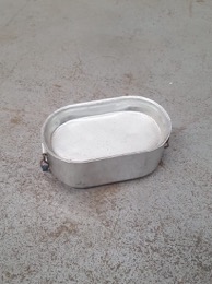 Marmita | Fiambrera aluminio rectangular | 16 cm | 2 presillas | sin tapa