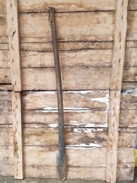 Pala de madera de uns sola pieza.