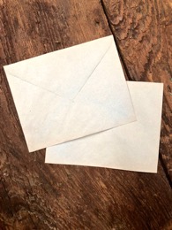 Sobres papel azulados