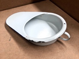 Cuña de cama de porcelana blanca