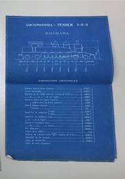 Diagrama gráfico LOCOMOTORA TENDER 4-8-4