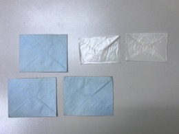 Sobres papel azul y papel brillantina (cambiar por paquete sobres azules)