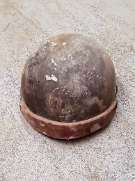 Casco madera y cuero miel