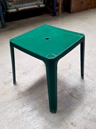 Mesa cuadrada de jardín | Verde Oscuro