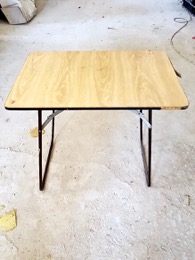 Mesa de camping plegable | Estructura negra