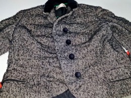 Chaqueta corta de lana jaspeada gris | Años 70