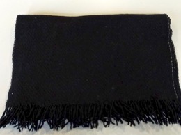 Bufanda lana merino negra unisex | Años 80