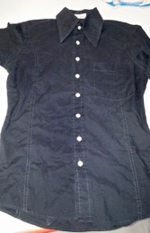 Camisa señora negra m/corta | Años 70