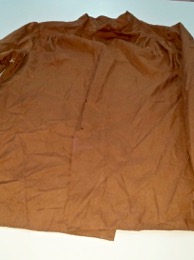Camisa | Blusa  señora marrón m/ larga montada | Años 50