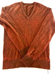 Jersey de pico lana marrón anaranjado