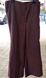 Pantalón Boot Cut - a tobillos  color vino | Años 70