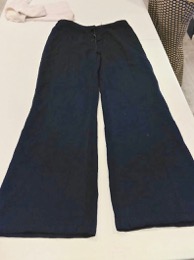 Pantalón pata ancha azul marino | Años 70 (cremallera rota)