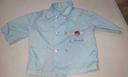 Pijama de camisita bebe A DORMIR azul celeste | Años 70