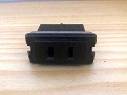 Mecanismos interruptor clavija plana PLASTIMETAL | Caoba