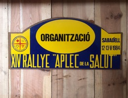 Distintivo ORGANITZACIÓ XIV Rallye Aplec de la Salut. Sabadella 12/13-V-1984