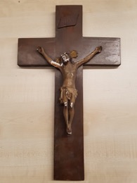 Crucifijo madera y yeso