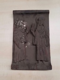 Icono tallado en madera San Cosme y San Damián