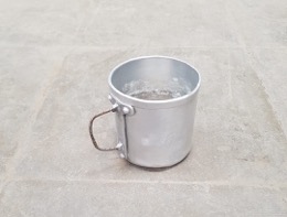 Vaso | Cacillo aluminio | Taza aluminio HISPANO SUIZA ⦵8 cm | Años 40