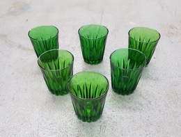 Juego vasos verdes | Años 70