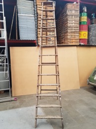 Escalera madera 2 bandas 13 peldaños | 300 x 61 x 14