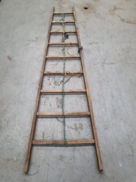Escalera madera de apoyo 9 peldaños | 293 x 69 x 7