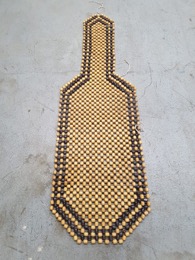 Cubre asiento | Respaldo de bolas madera | 134 x 43