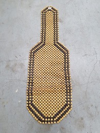 Cubre asiento | Respaldo de bolas madera | 130 x 42