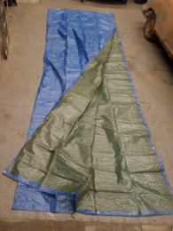 Toldo | Lona rafia reforzada bicolor 5'80 x 3'70 mts