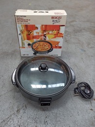 Multipaellera eléctrica SOGO con tapa de cristal