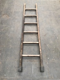 Escalera madera de apoyo 6 peldaños | 205 x 41 x 7