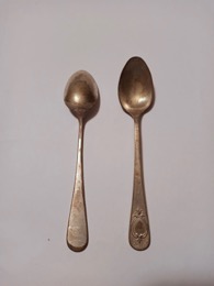 Cucharas de café de hierro estañado 12 gr CRUZ DE MALTA