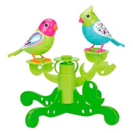 Pájaros electrónicos en árbol DIGIBIRDS