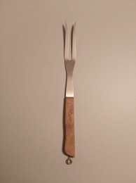 Tenedor trinchador parrilla en INOX y madera | 31 cm