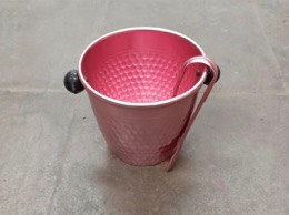 Cubitera y pinza en alumino anodizado | Rosa | ⦵ 13 cm