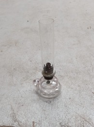 Quinqué cristal con tulipa recta